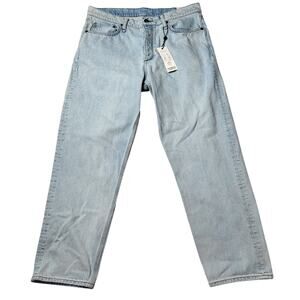 Rag & Bone Beck Jeans Cropped Tapered Relaxed Button Fly Straight Light Wash 32